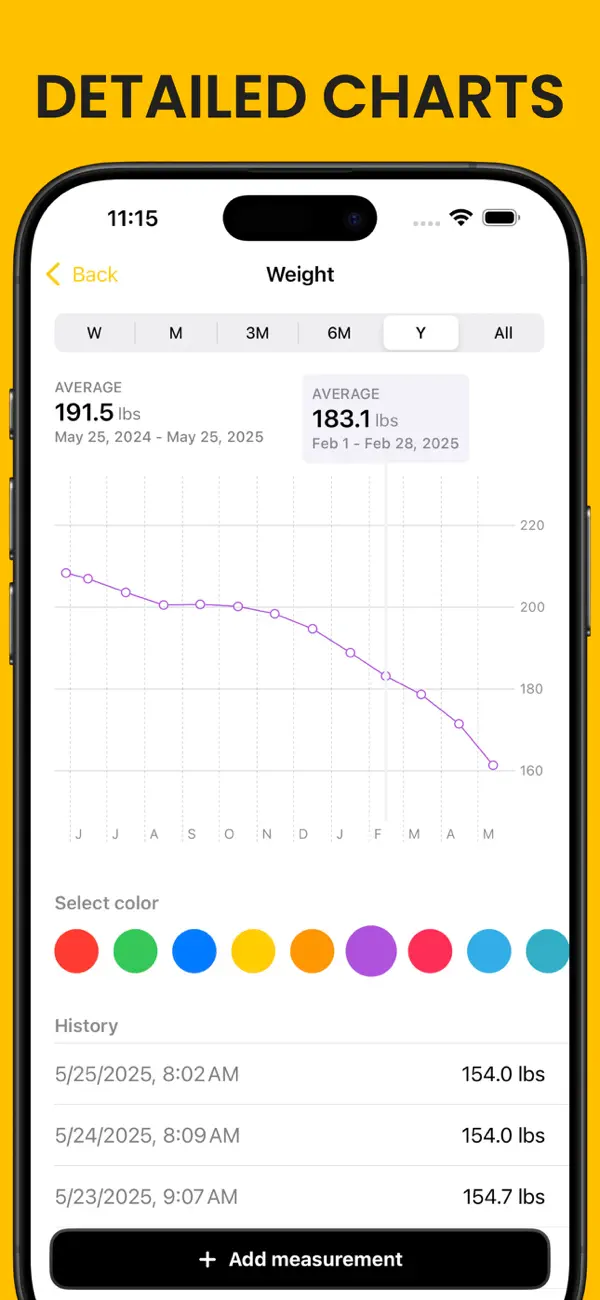 Body Measurement Tracker: Metr screenshot 2