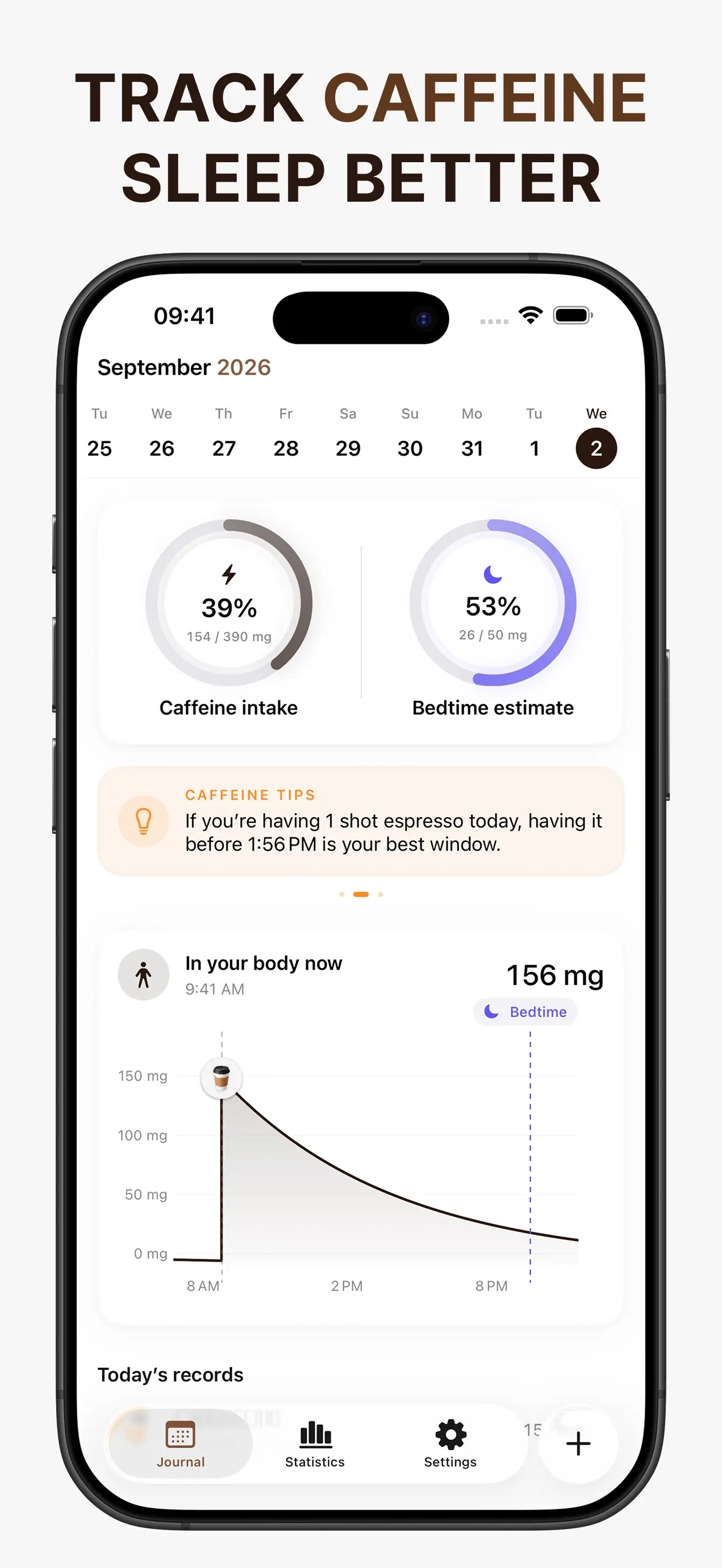 Caffeine Tracker - Kofe screenshot 1